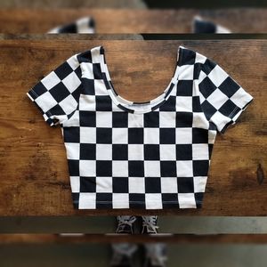 Checkered Crop Top